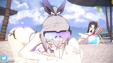 Horny Siren sucks her mates cock while sunbathing