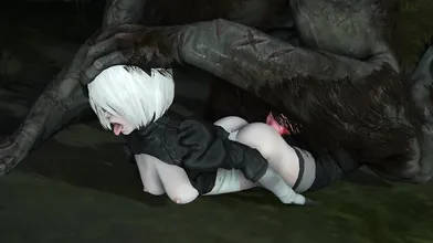 2B raped by Werewolf [artorias]