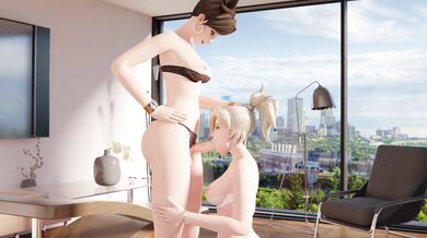 Mercy And Tracer Blowjob Facial [Auxtasy]