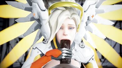 Watch as she takes his cock in her mouth and gives him the best blowjob he has ever had! This Mercy POV Blowjob will leave you wanting more