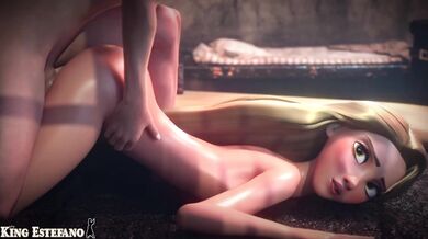 ``` Rapunzel and the Knight in Shining Armor Finishing Her Off (Kingestefano) ```