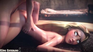 ``` Rapunzel and the Knight in Shining Armor Finishing Her Off (Kingestefano) ```