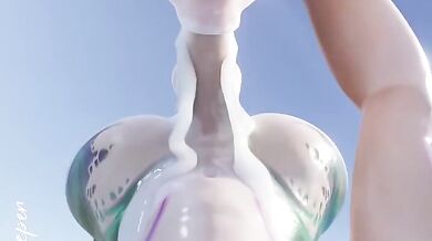 Watch as the sleepy keeper awakens your erotic desires with a sensual throat massage therapy