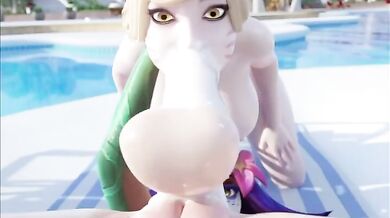 Watch as the sleepy keeper awakens your erotic desires with a sensual throat massage therapy