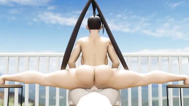 Erotic Vacation In Japan - Ibuki Ibuki gets fucked doing the splits on a balcony in Japan [TheDirtDen]com