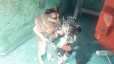 Silvie the Wolfgirls Intense Breeding Session with Dogmeat