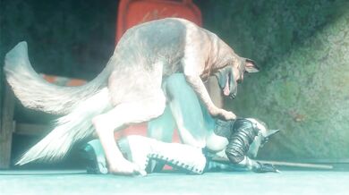 Silvie the Wolfgirls Intense Breeding Session with Dogmeat