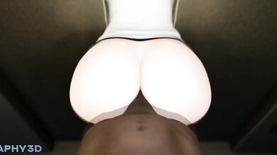 Sexual intercourse between Mei and a man is about to take place in the Blacked room