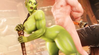 Watch as a muscular dwarf with an impressive member invades the orc woman’s tight pussy This non-stop fuckfest is one you won’t forget!