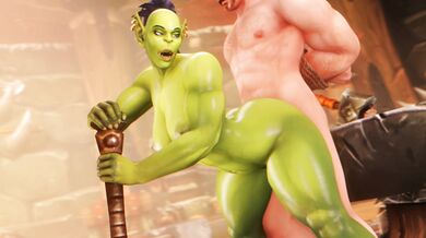 Watch as a muscular dwarf with an impressive member invades the orc woman’s tight pussy This non-stop fuckfest is one you won’t forget!