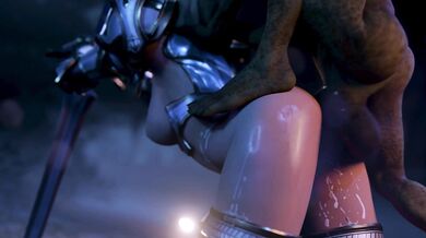 The Goblin Queen takes the Elf Knight as her slave and dominates him completely in this hot hentai fantasy video!