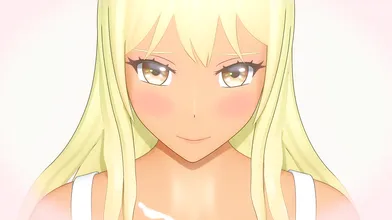 Blonde, brown-haired busty gal and naughty study session with Aiuchiken!