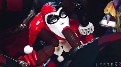 Harley Quinn Enjoys Four Black Cocks with LeetRR Is that better?