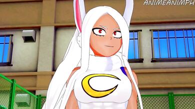 Watch Mirio Togata take on the role of My Hero Academias resident villain, Mirko, in this intense hentai parody!