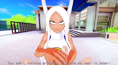 Watch Mirio Togata take on the role of My Hero Academias resident villain, Mirko, in this intense hentai parody!