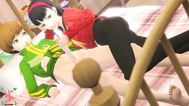Horny Yukis Futa Cum Swap with Chie from Persona 4 - SFMSlayer