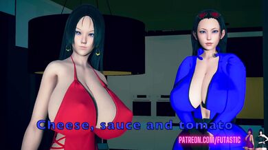 Futa Nico Robin and Boa Hancock Fuck a Guy in the Making (Demo)