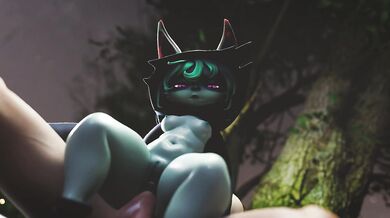 Vex rides an anal beast with ease as she becomes the lazy soba master of the forest