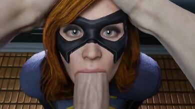 Batgirl sucks Akashima in an intense XXX scene!