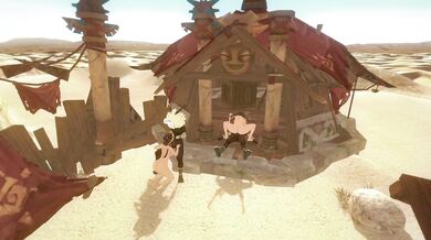 Dehya and Hilichurls Get Wet in the Desert Oasis while Candace Watches in Genshin Impact Hentai 3D