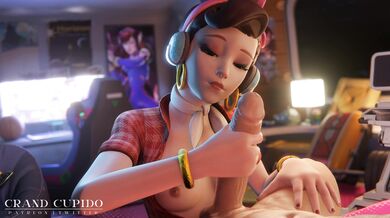 Watch as two sexy Overwatch characters, Dva and Mei, enjoy a big dick together in part 2 of this hot hentai porn video
