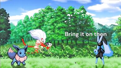 In this epic fight, two powerful warriors clash against each other with their mighty weapons