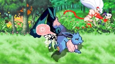 In this epic fight, two powerful warriors clash against each other with their mighty weapons