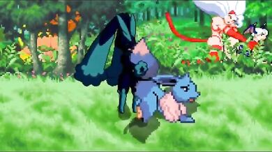 In this epic fight, two powerful warriors clash against each other with their mighty weapons