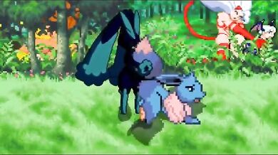 In this epic fight, two powerful warriors clash against each other with their mighty weapons