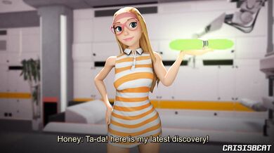 A young lady who is a real crisis fanatic, can hardly wait to begin messing around with new material that she found in her storeroom