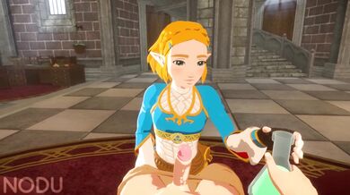 Sexy Zelda crafts an erection potion and invites Link to test it out
