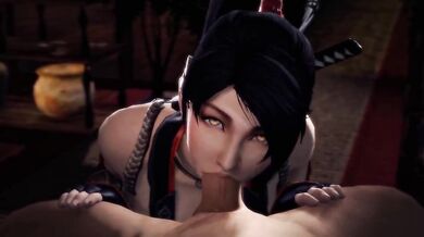 Mother Natures Oral Delight: Momiji Giving a Blowjob