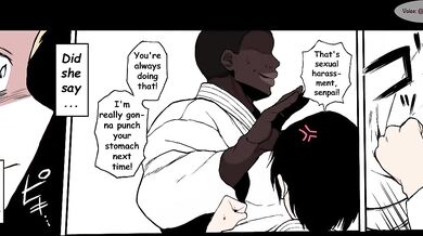 Watch the hot chick in black transfer student outfit, fucking on her bed with a huge dildo!