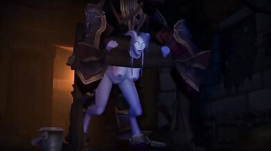 Mighty Draenei Shaman Rides a Stallion of Light and Love (with a Lard Ass)