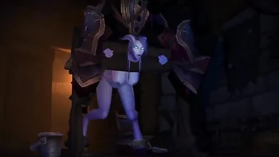 Mighty Draenei Shaman Rides a Stallion of Light and Love (with a Lard Ass)