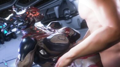 Voruna and Elliot have a steamy encounter in the forest that leaves them both satisfied