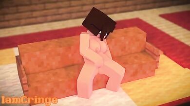 Minecraft Adventure: Finding a Hot Futanari Cutie and Getting Fucked by Her