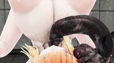 Sucking Insectors Cock with Suika in the Bathroom - Part 2 (Hentai Porn)