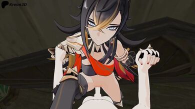 Watch as this innocent girl explores her sexuality with a well-endowed stranger in Dehya Wholesome Segs