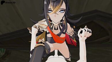 Watch as this innocent girl explores her sexuality with a well-endowed stranger in Dehya Wholesome Segs