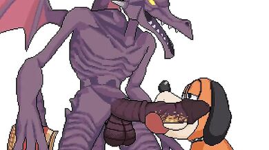 Ridley and Duck Hunt Dog join forces to become a powerful Doubles Team in this erotic porn video