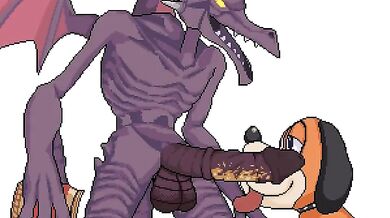 Ridley and Duck Hunt Dog join forces to become a powerful Doubles Team in this erotic porn video