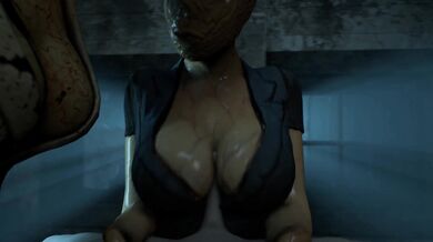 A silent nurse with a bubble head is enjoying the most pleasurable act of paizuri in her quiet room at the hospital