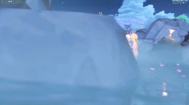 Water Splashes as Ayaka Aether Plays at the Springs in a Steamy Sex Scene