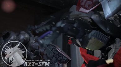 Blade the hedgehog seductively pleasures Sami in SFM/PMV style