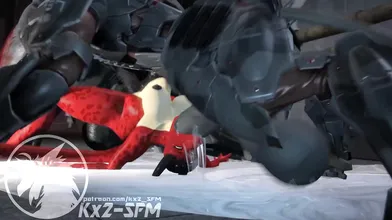 Blade the hedgehog seductively pleasures Sami in SFM/PMV style