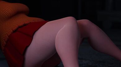 Scooby-Doos Velma Dinkley Gets a Red Moaning Blowjob