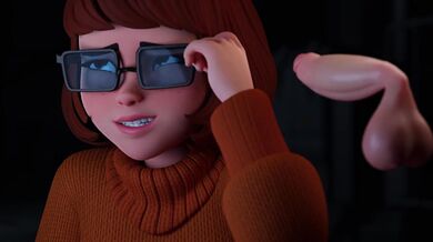 Scooby-Doos Velma Dinkley Gets a Red Moaning Blowjob