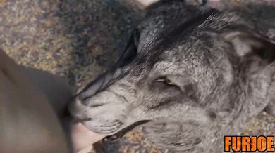 ``` The wolf with a big dick blows his furry lovers mind in Wet Furs!