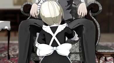 Hentai Maid Service: Femboys Masturbation Lesson with G-Stringed Gonergo